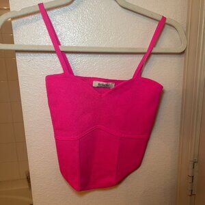 NWOT Women's Pink Cropped Tank Top